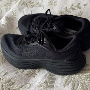 Hoka  bondi 8 All-Black Athletic Sneakers